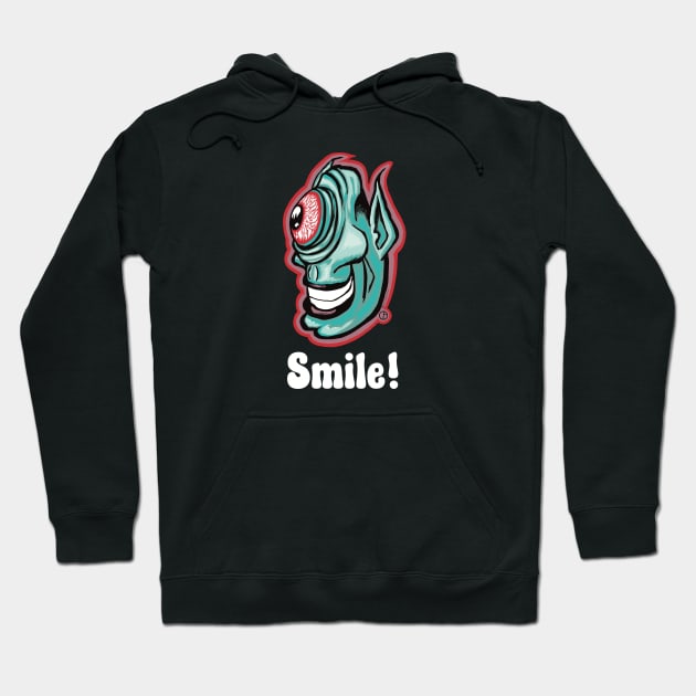 Sy Klopz Smile! Hoodie by Art from the Blue Room